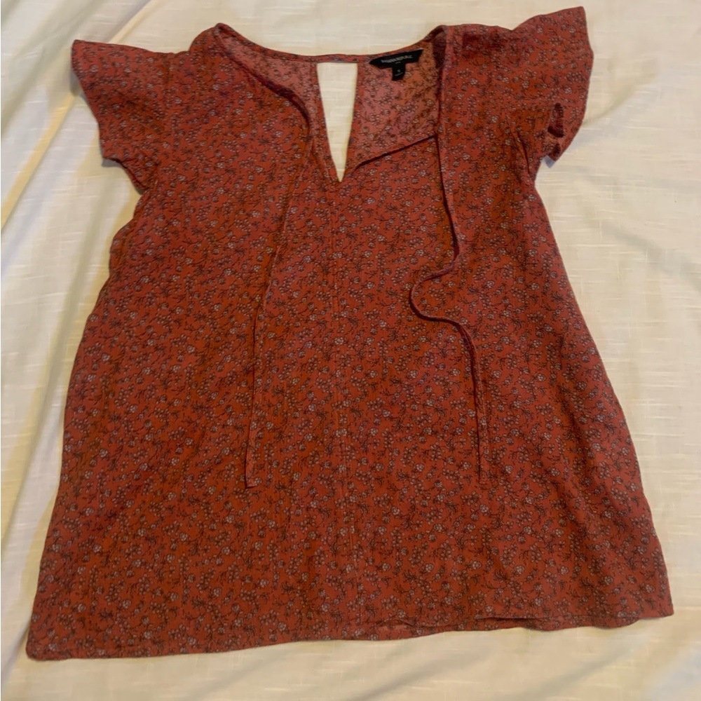 Banana Republic Terracotta Floral Blouse